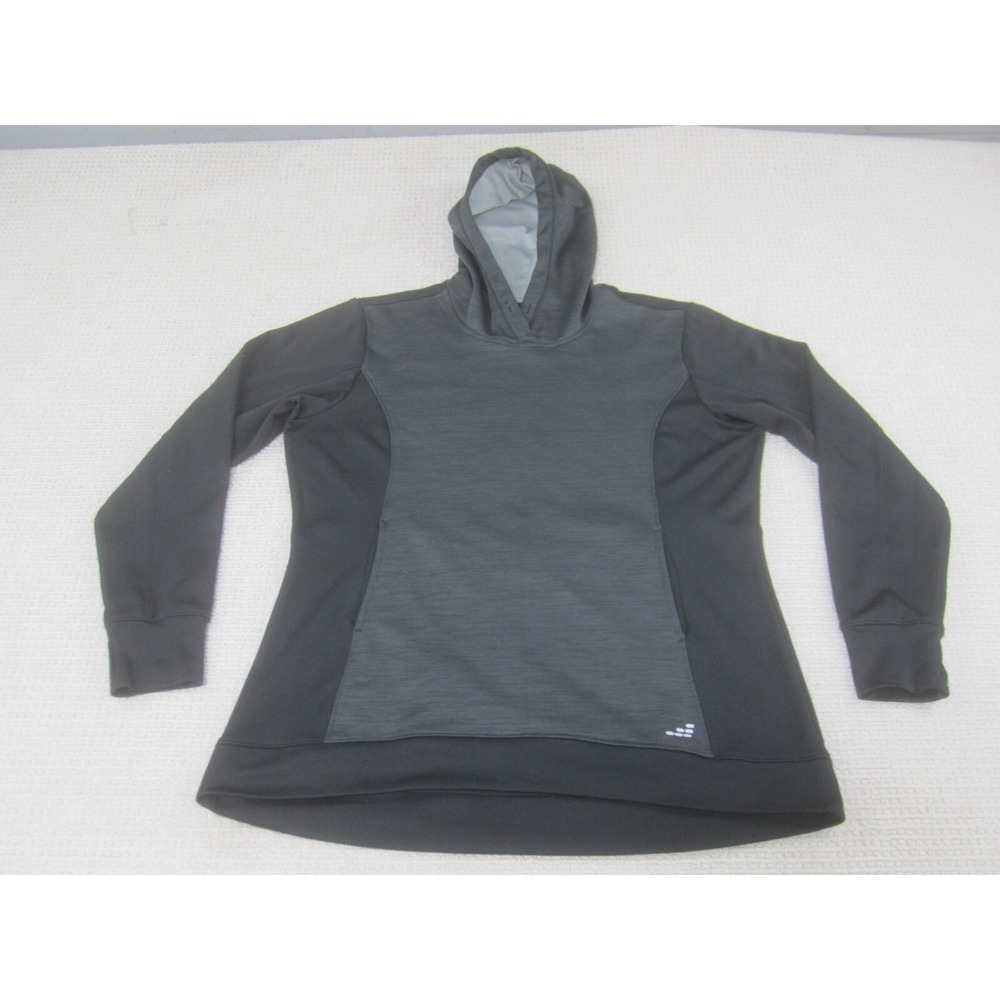BCG Sweatshirt Womens XL Gray Black Pullover Hoodie Athletic Fleece‎ Lined